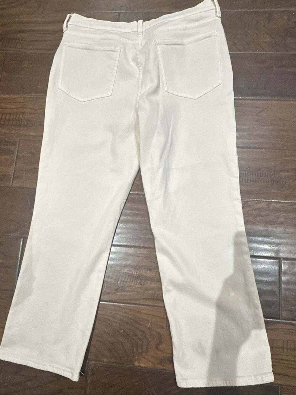 Hatch Maternity White Denim Cropped Jeans Size 33 - Picture 5 of 6